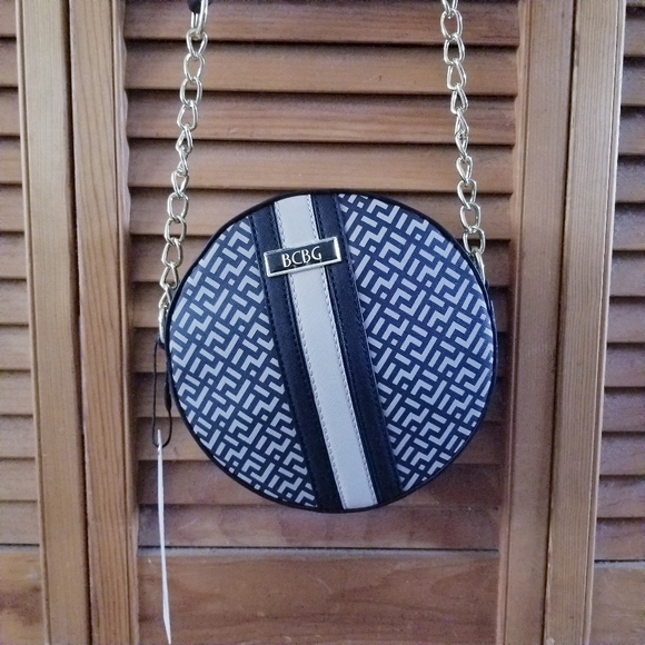 BCBG CROSS BODY BAG SIENNA SIGNATURE BLACK purses - Picture 7 of 15